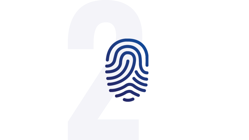 Icon of a finger print